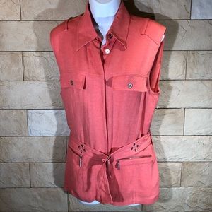 LES COPAINS PINK VEST